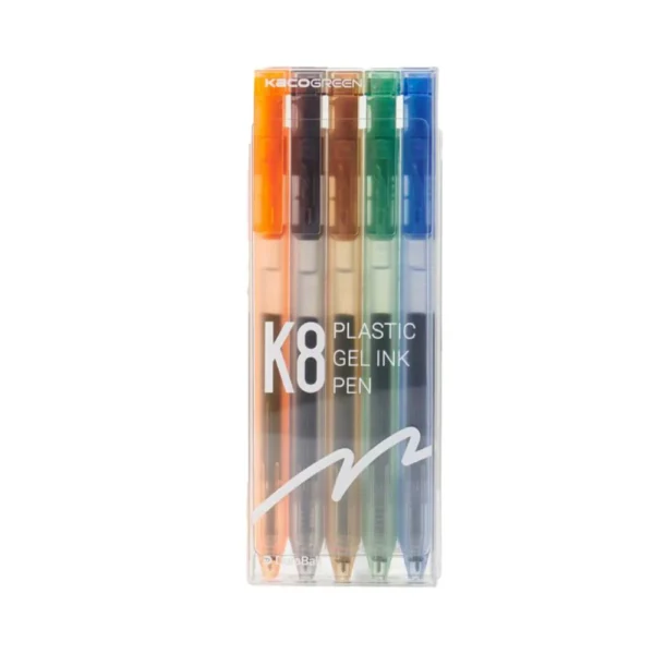 KACO, Gel Pen - K8 TRANSPARENT | 0.5 mm | Set of 5.