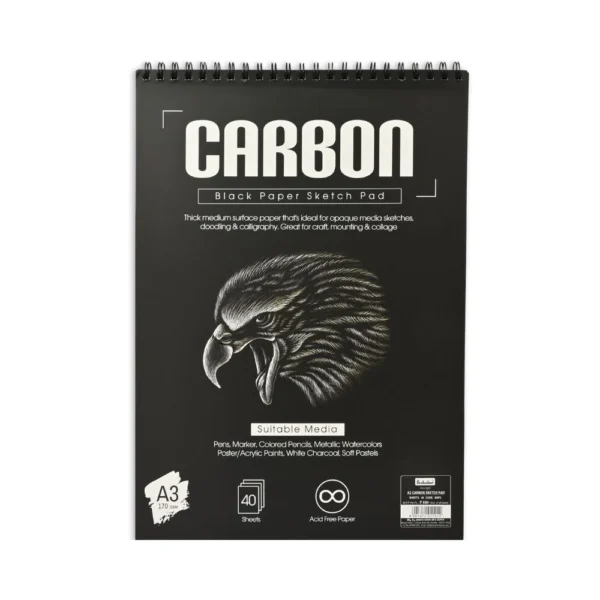 SCHOLAR, Toned Pad - Carbon Black | 40 Sheets | 170 gsm.