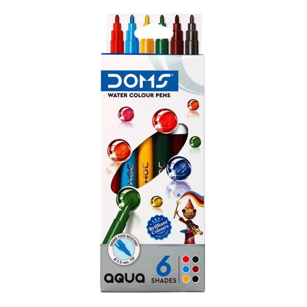 DOMS, Sketch Pens - AQUA | Set of 6.