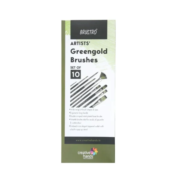 BRUSTRO, Paint Brush - Artists Greengold | Set of 10.