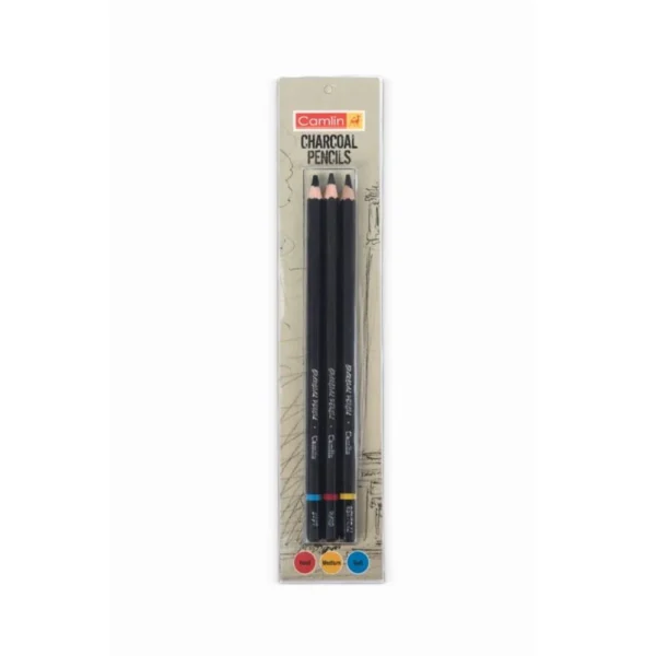 CAMELIN, Charcoal Pencil | HARD-MEDIUM-SOFT | Set of 3.