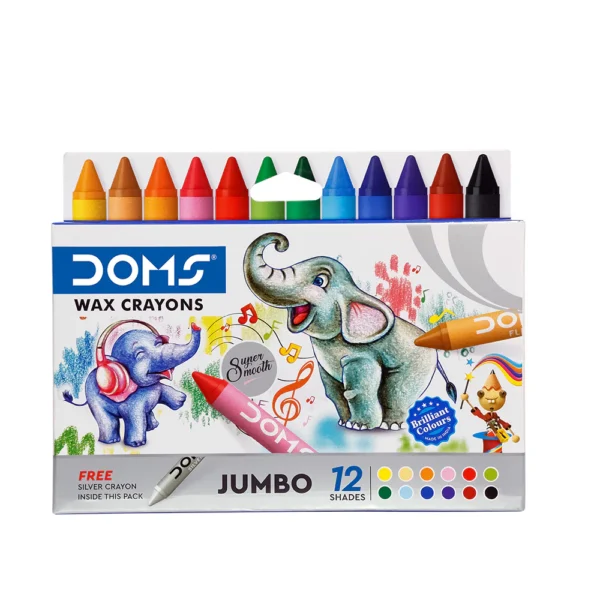 DOMS, Wax Crayons - JUMBO | Set of 12.