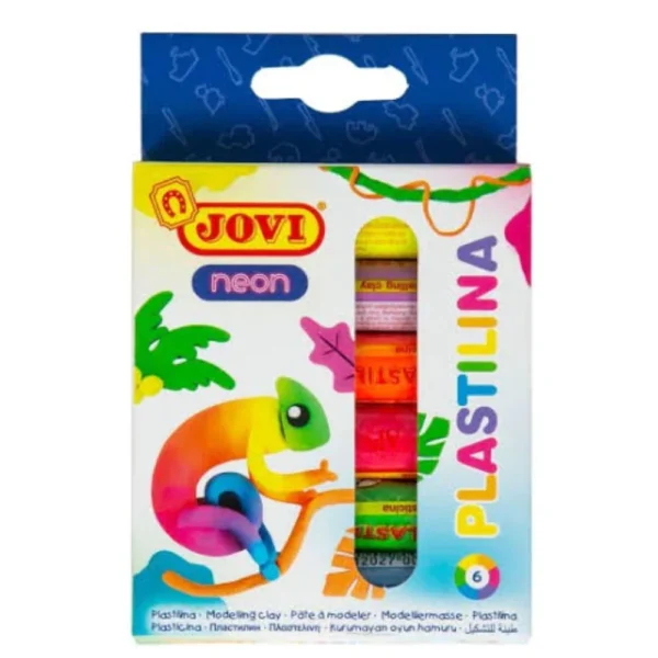 JOVI, Modelling Clay - PLASTILINA | NEON | Set of 6 | 15 g.