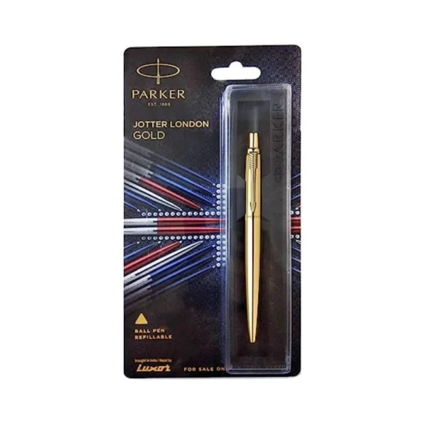 PARKER, Ballpoint Pen - JOTTER London Stainless Steel | Golden | Fine.