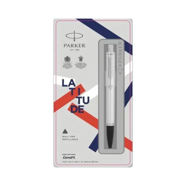 PARKER, Ballpoint Pen - LATITUDE Shiny Chrome CT | Fine.