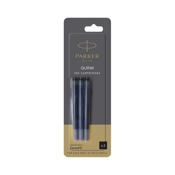 PARKER, Ink Cartridges - Quink | Pack of 3.