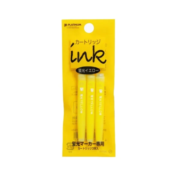 PLATINUM, Ink Cartridge - PREPPY Highlighter | Pack of 3.