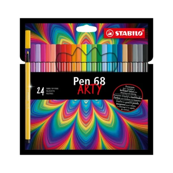 STABILO, Fibre Tip Pen - Pen 68 | Arty | Set of 24.