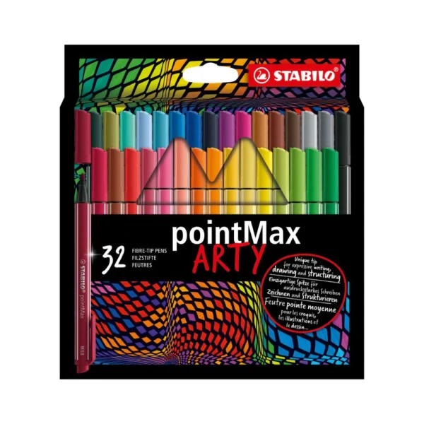 STABILO, Fibre Tip Pen - pointMax | Arty | Set of 18.