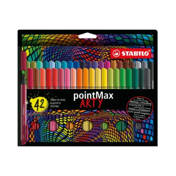 STABILO, Fibre Tip Pen - pointMax | Arty | Set of 42.