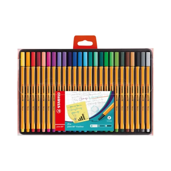 STABILO, Fineliner Pen - POINT 88 | 0.4 mm | Set of 25.