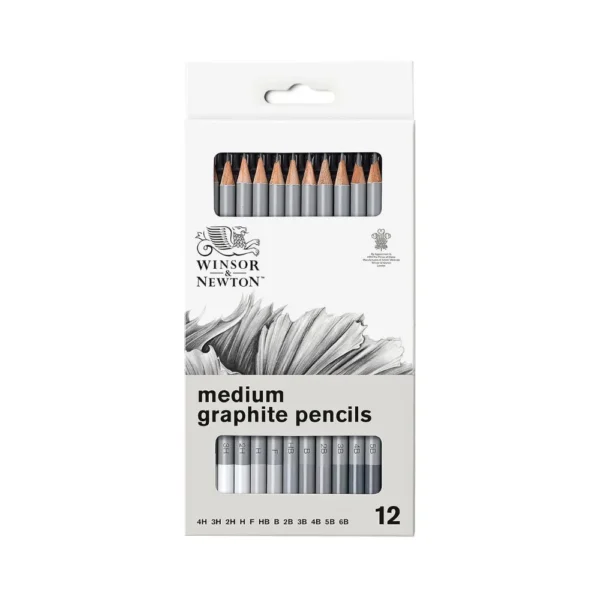 WINSOR & NEWTON, Pencil - Medium Graphite | Set of 12.