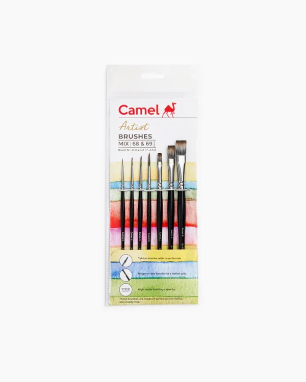 CAMEL, Paint Brush - ARTIST | Series 68 & 69 | Set of 7.