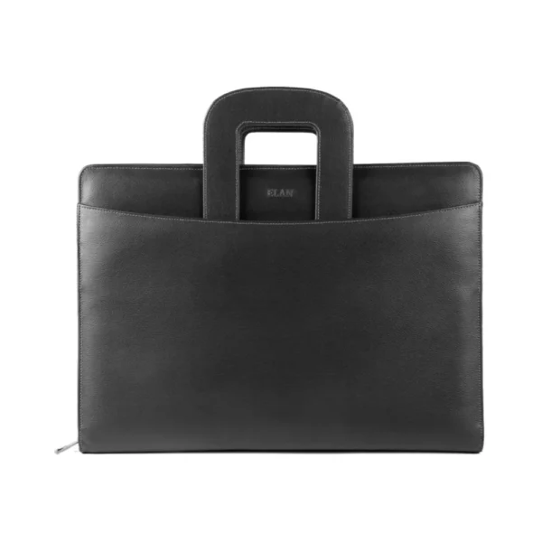 ELAN, Foam Zip Around Folder with Handle | BLACK | A4.