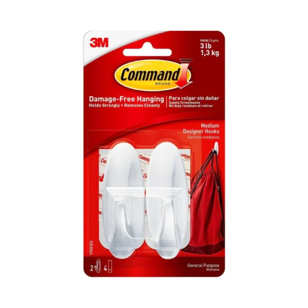 3M, Designer Hook - COMMAND | MEDIUM | Set of 2.