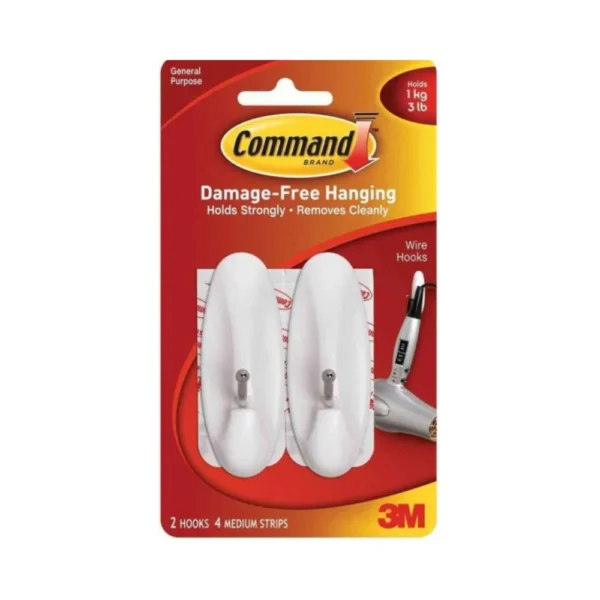 3M, Wire Hook - COMMAND | MEDIUM | Set of 2.