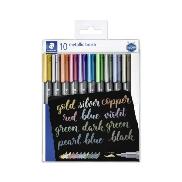 STAEDTLER, Brush Pen - Metallic | Set of 10