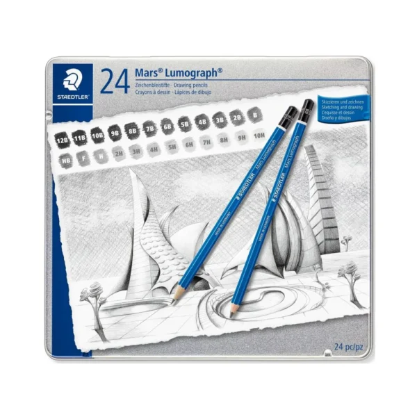 STAEDTLER, Drawing Pencil - MARS LUMOGRAPH | Set of 24.