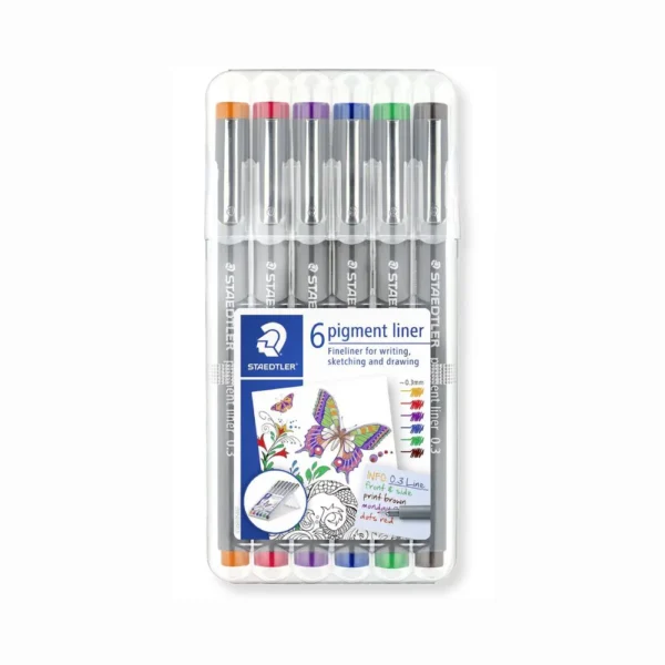 STAEDTLER, Pigment Liner | Set of 6 | 0.5 mm